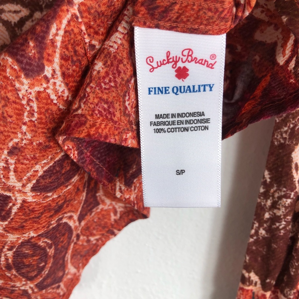 Lucky Brand Western Patchwork Printed Button Down - image 7